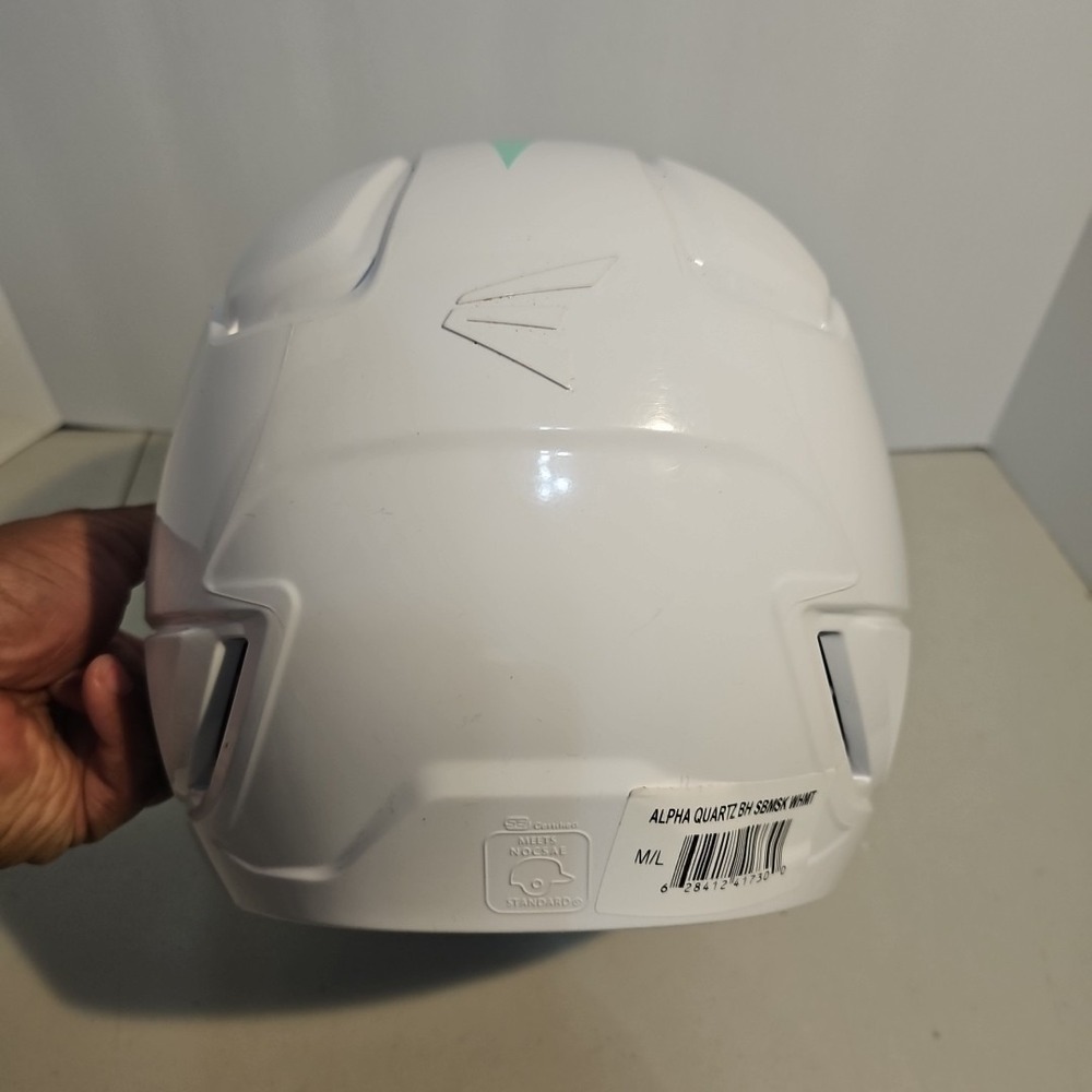 Easton Alpha Quartz Softball Battling Helmet - White size: M/L 6 5/8 - 7 1/4 - Picture 4 of 11